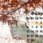 Заставки на рабочий стол с календарем на февраль 2023 г.